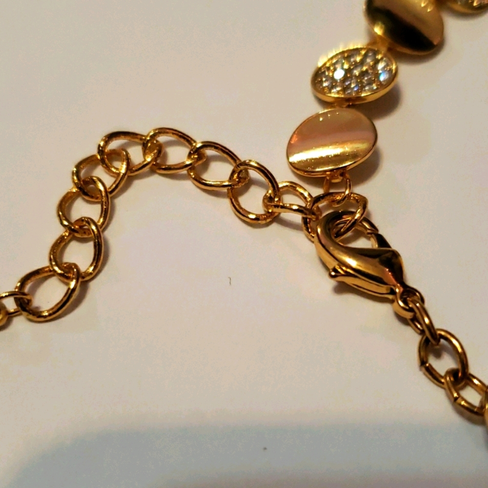 🔴 🆓️ FREE* Y2K Gold-Toned Rhinestone Bracelet 🔴 - Picture 4 of 7